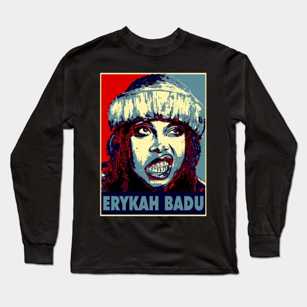 Retro erykah badu | Queen RnB Long Sleeve T-Shirt by AxLSTORE